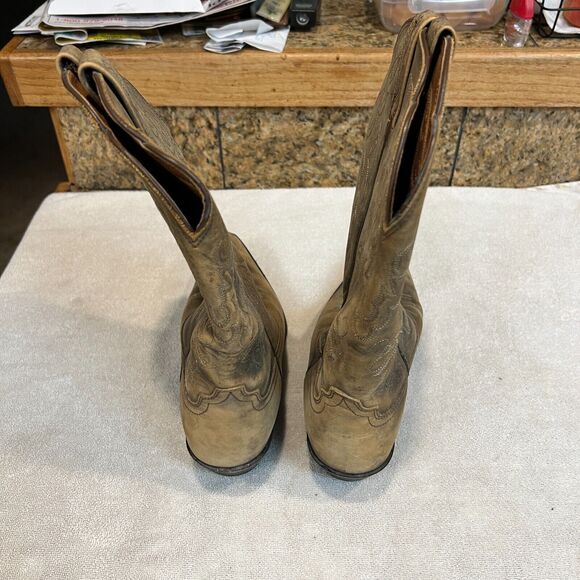 Ariat Women’s Heritage Western 15729 Cowgirl J-Toe Mid-Calf Boots, Tan, Sz 10B - Picture 5 of 11